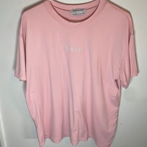 Pink Oversized T shirt